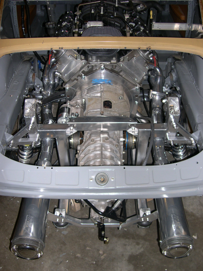 New powertrain installed in car.
